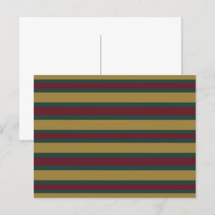 Grün Rot Und Gold Weihnachten Kandiert Gestreift Postkarte