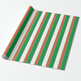 grün, rot und weiß gestreift geschenkpapier