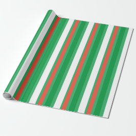 grün, rot, weiß gestreift geschenkpapier