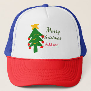Grün rote Weihnachtsbaum fröhliche Weihnachtsnacht Truckerkappe