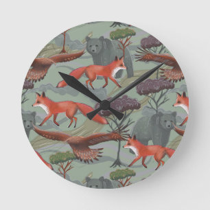 Grün Runde Wanduhr