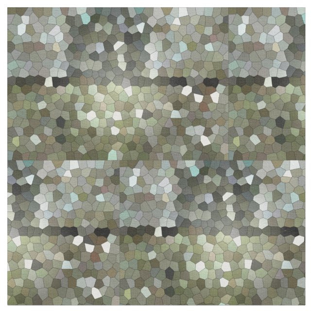 Grün schattiert Buntglas-Baumwolle Stoff (Nahaufnahme)