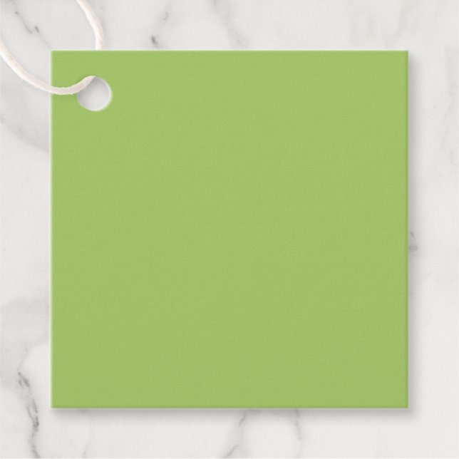 Grün, Schlicht hellgrün, kräftig, leicht grün Geschenkanhänger (Vorderseite)