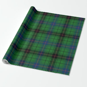 Grun-Schwarz-Blau-Tartan Geschenkpapier