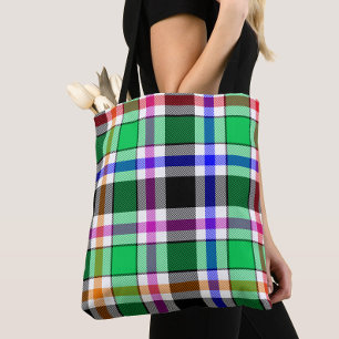 Grün Schwarz Bunt Flanell Kariert Tartan