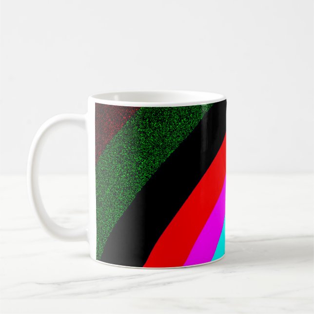grün,schwarz,glitten,glänzend schön RMdesignflo55 Kaffeetasse (Links)