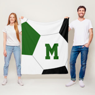grün schwarz oder die Farben Ihrer Fußballmannscha Fleecedecke