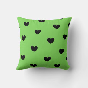 Grün Schwarz Süß Gemütlich Modern Romantisch Chic Kissen