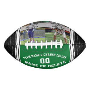 Grün, Schwarz und Weiß Ihr 1 oder 2 Foto Fußbal Football