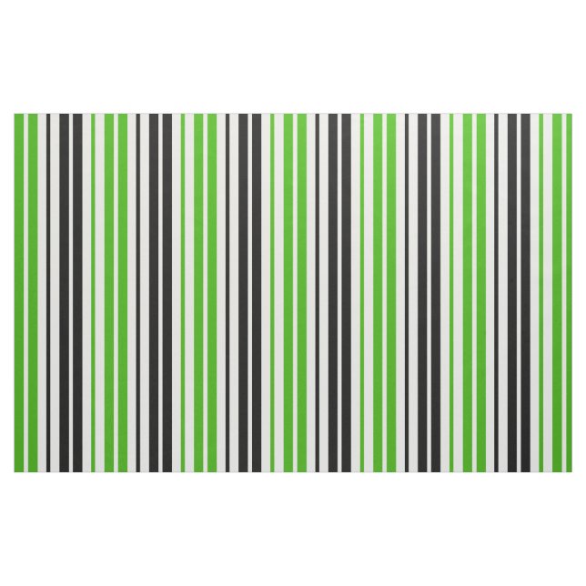 Grün Schwarz Weiß Streifen Muster Design  Stoff (Fat Quarter (45,7 x 55,9 cm))
