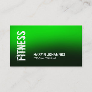 Grün Schwarze Fitness Personal Trainer Visitenkart Visitenkarte