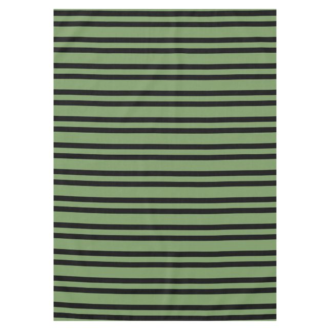 Grün-schwarze Streifenmuster Tischdecke (Vorderseite)