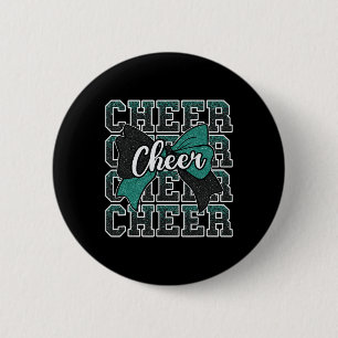 Grün schwarzer Bogen Cheer Sport Cheerleader Cheer Button