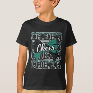 Grün schwarzes Band Cheer Sport Cheerleader Cheerl T-Shirt