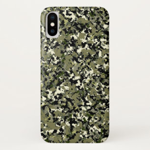 Grün schwarzes Creme-Tarnmusterdruck Case-Mate iPhone Hülle