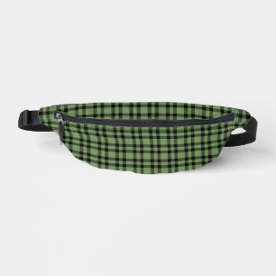Grün-schwarzes Karomuster Bauchtasche