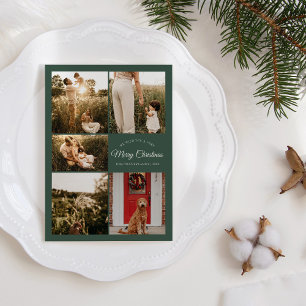Grün sehr frohe Weihnachten fünf FotoCollage