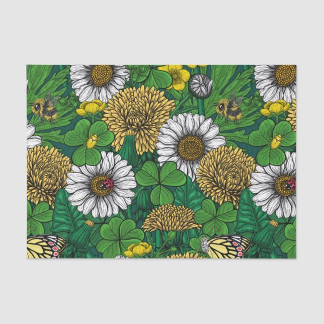 Grün Seidenpapier (Vorderseite)