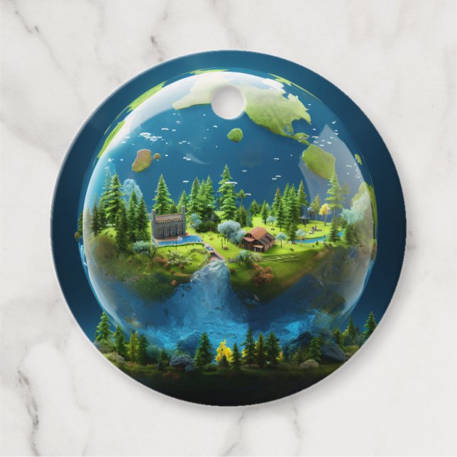 "Grün Sie die Erde, sichern Sie die Zukunft unsere Geschenkanhänger (Vorderseite)