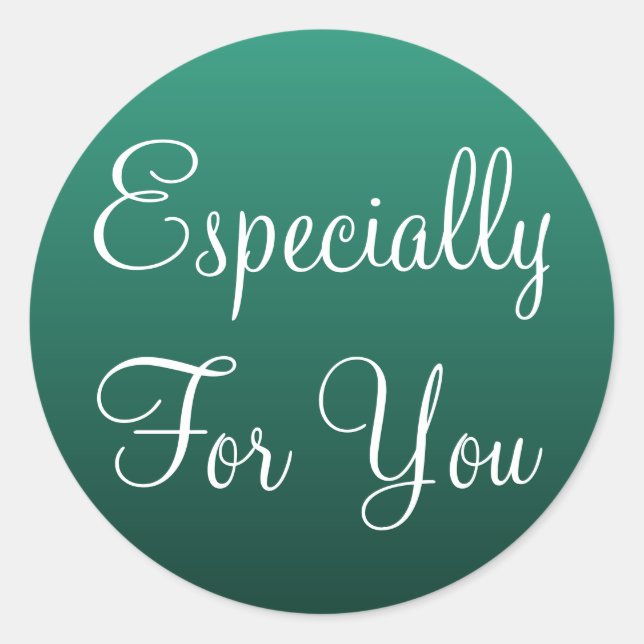Grün speziell für Sie Aufkleber (Vorderseite)