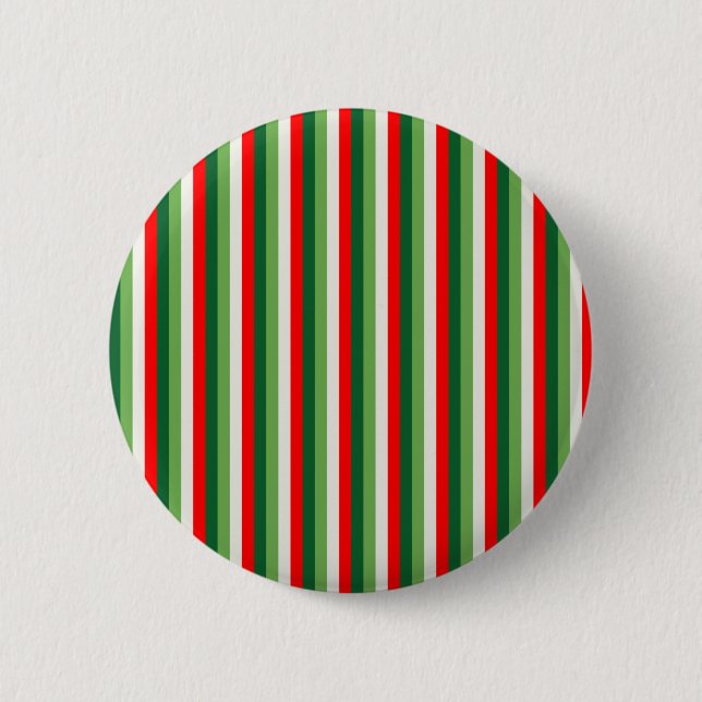 Grün, Sternweiß und Rotklee-Pinstripes Button (Vorderseite)