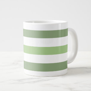 Grün Stripes horizontale riesige Tasse