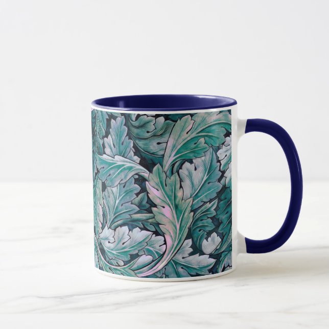 Grün & Teal Morris Blätter Tasse (Rechts)