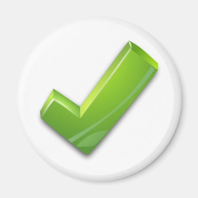 Grün-Tick Magnet (Vorne)