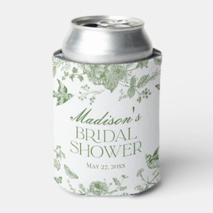 Grün Toile De Jouy Vintage Florale Hochzeitsdusche Dosenkühler
