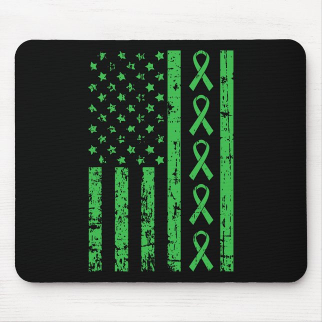 Grün tragen für meine Brustkrebserkrankung Mousepad (Vorne)