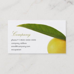 Grün u. Gelb Visitenkarte