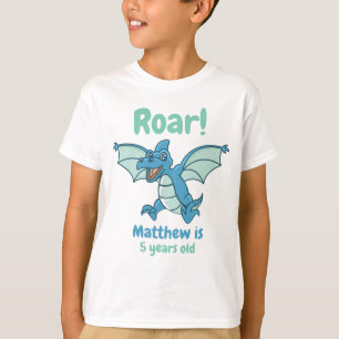 Grün und Blau Dragon Dinosaurier Roar Boy's Birthd T-Shirt