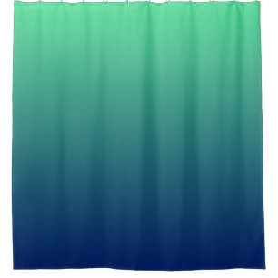 Grün und Blau Duschvorhang