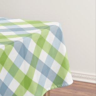 Grün und Blau Pastell Kariert Tischdecke