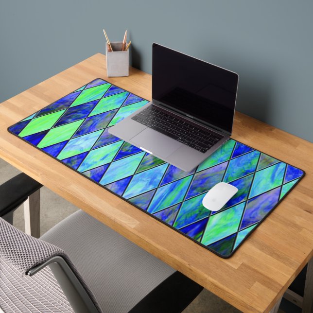 Grün und Blau Schreibtischunterlage (Büro 2)
