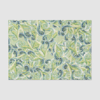 Grün und Blau Swirl Seidenpapier