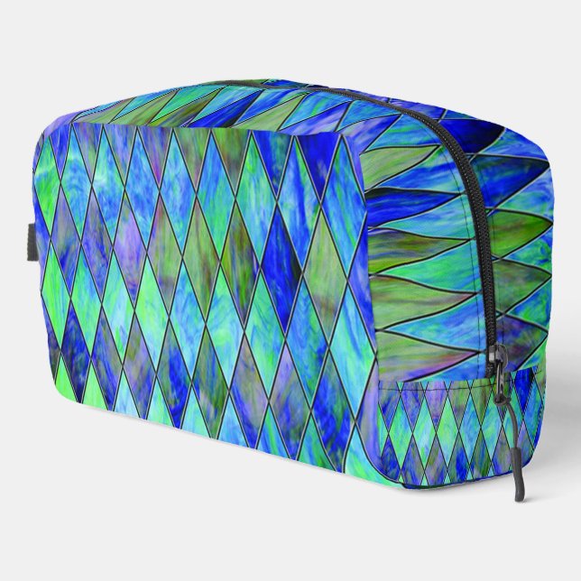 Grün und Blau Waschbeutel (Rechte Ecke)
