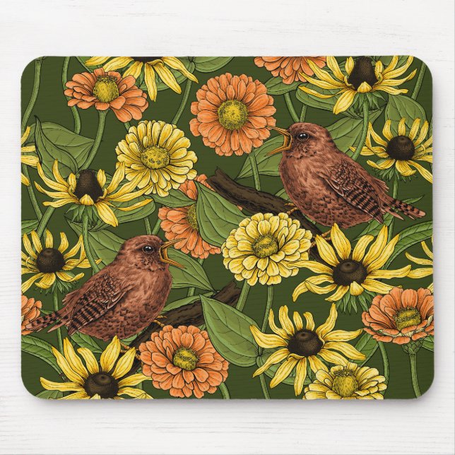 Grün und Blume Mousepad (Vorne)
