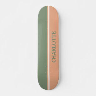 Grün und Blütenrosa Skateboard