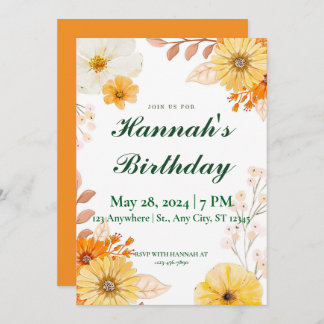 Grün und Braun Einladung