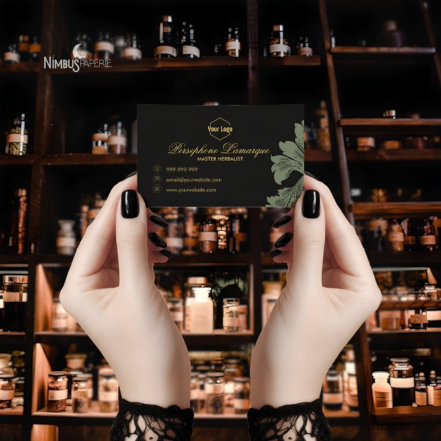 Grün- und Dunkelgrau-Visitenkarte Visitenkarte (Von Creator hochgeladen)