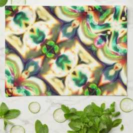 Grün und farbig mit grobem Glas-Stil Geschirrtuch