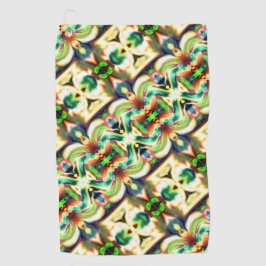 Grün und farbig mit grobem Glas-Stil Golfhandtuch