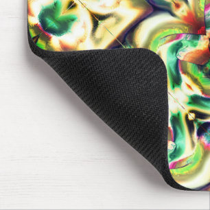 Grün und farbig mit grobem Glas-Stil Mousepad