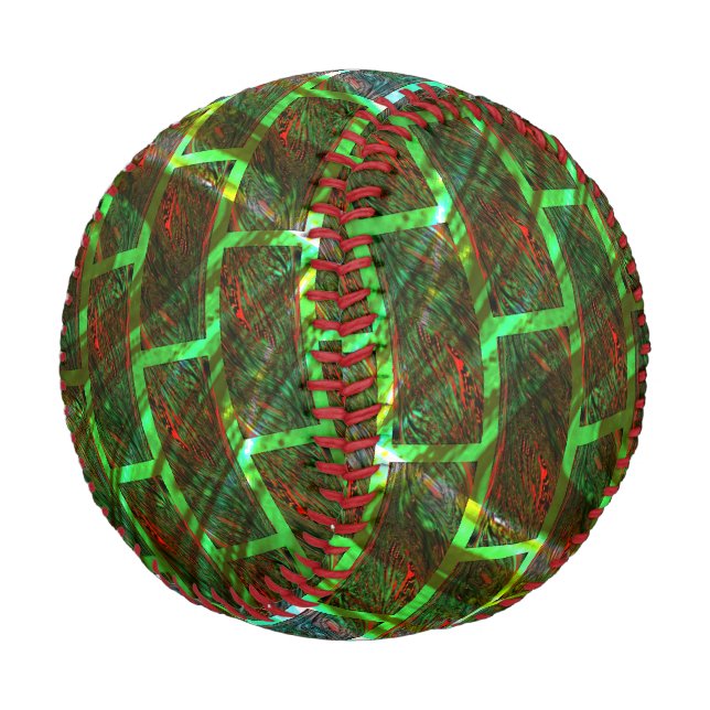 Grün und gefärbt, Kratzer und Wandeffekt Baseball (Schrägansicht)