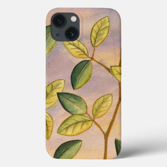 Grün und Gelb Blätter im Hintergrund Case-Mate iPhone Hülle (Rückseite)