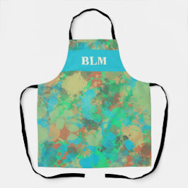 Grün und Gelb fallen in modernes abstraktes Design Schürze