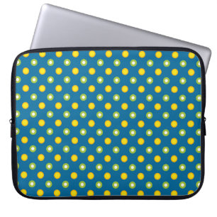 Grün und Gelb Polka Dots Neopren Laptop-Sieb Laptopschutzhülle