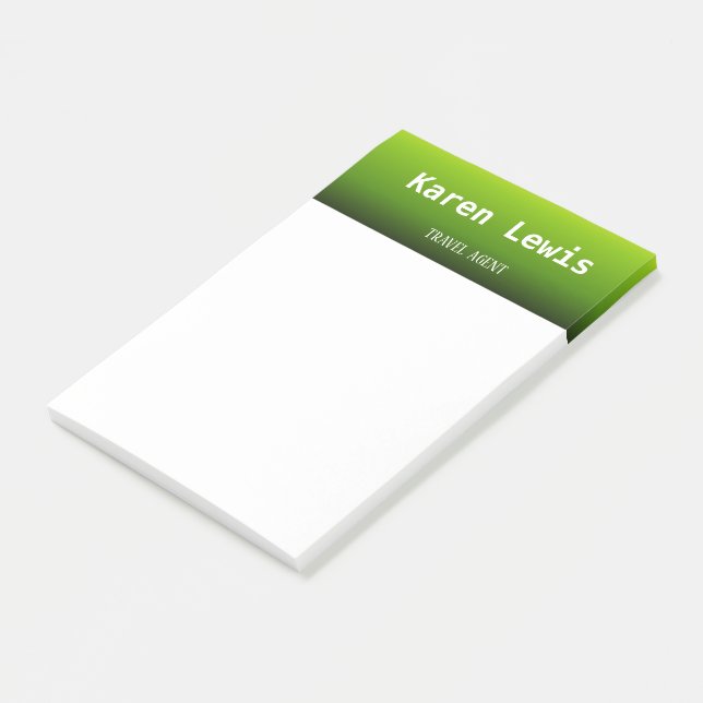 Grün und Gelb Post-it Klebezettel (angewinkelt)