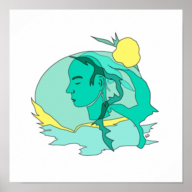 grün und gelb poster (Vorne)